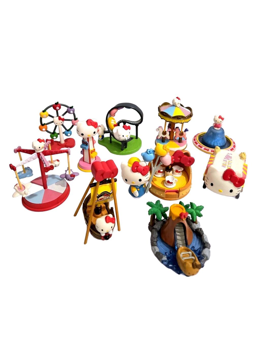Sanrio Hello Kitty Amusement Park 11pc Figure Set FamilyMart Taiwan 2012